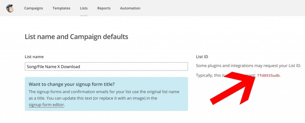 List-id-mailchimp